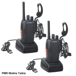 Walkie Talkie 2PcsPack Baofeng BF88E PMR 16 canais 4460062544619375MHz Rádio sem licença com carregador USB e fone de ouvido 230830