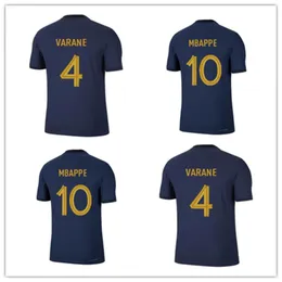 Francese BENZEMA MBAPPE New Jersey 22/23 GRIEZMANN POGBA KANTE maglia Top DE RANE SALI DIGNE GIROUD Set da calcio per uomo adulto per bambini