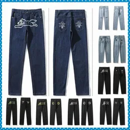 Baggy Mens Jeans Dog Print Streetwear Hip Hop Pants Y2K Jeans Clothes Ropa Straight Loose Goth Denim Trousers Pantalones Vaqueros