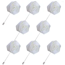 Dekorativa blommor 8 st -marknadsföring av herrar Corsage Simple Korean Groom Suit Pins Handmade Business Party Wedding Dress Accessories