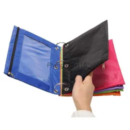 Pencil Bags 8 Pcs 3 Ring Zipper Pencil Pouch Colorful Fabric Pencil Case Sturdy And Durable Binder Pouch With Clear Window HKD230831