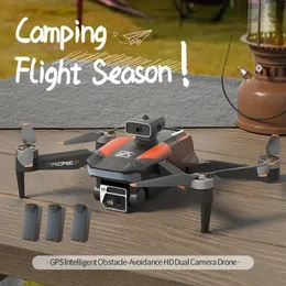 X26 GPS Drone With Dual Camera & 3 Batteries, Brushless Obstacle Avoidance GPS Optical Flow Positioning Adujstable Camera Remote Control Aircraft Toys