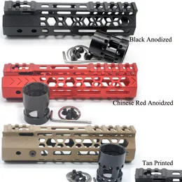 Sonstiges Taktisches Zubehör Einzigartiges Design Tralight 7 Zoll M-Lok Handschutzschiene Float Picatinny-Montagesystem Schwarz/Rot/Tan Color Drop D Dh4Ih