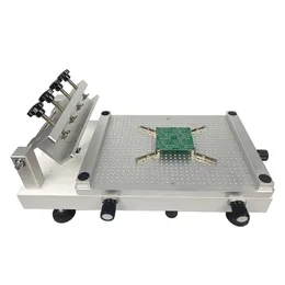 LY Verbesserter Öldruck-Chip-Reparatur-Lötpastendrucker, manueller Siebdruckdrucker, rote Leimdruckplattform, maximale Druckgröße 280 x 400 mm