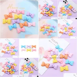 Charms 20Pcs Resin Bowknot Crafts Accessories Diy Earrings Necklaces Decorative Material Woman Handmade Craft Supplies Drop Delivery J Dhzdt