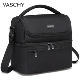 Ice PacksIsothermic Bags VASCHY Insulated Lunch Box Leakproof Cooler Bag in Dual Compartment Tote for Men Women 14 Cans Wine 230830