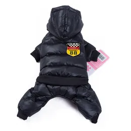 Dog Apparel Hooded Dog Jacket Jumpsuits Winter Warm Pet Clothes For Small Dogs Overalls Puppy Dog Coat Waterproof Chihuahua Yorkie Clothing 230830