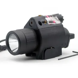 Andra taktiska tillbehör Ny röd dot laser LED -ficklampa Torch Sight Scope Hunting Mount 20mm Picatinny Rail Drop Delivery Dhmoy