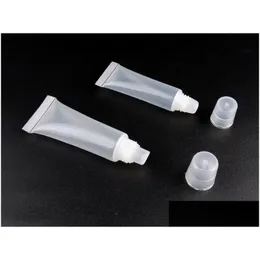 Compatti ricaricabili Contenitori vuoti per lucidalabbra 5 ml 8 ml 10 ml 15 ml Squeeze Tubi per lucidalabbra in plastica trasparente Lucida per trucco Drop Delivery H Dhvaq