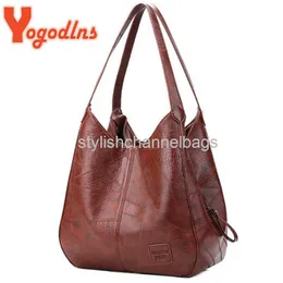 Totes Yogodlns Vintage Women Hand Bag Designers Luxury Handbags Women Shoulder Tote Female Top-handle Bags Fashion Brand 0301/23