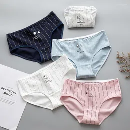 Kvinnors trosor underkläder tecknad tryck söta flickor bomullsöversikt damer andas trosor kvinnlig culotte