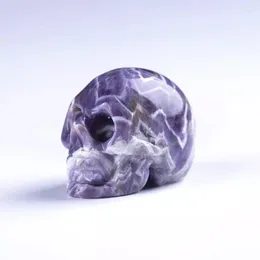 Decorative Figurines MOKAGY 2 Inches Natural Dream Amethyst Quartz Crystal Skulls Small Sculpture 1pc