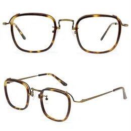 Brand Men Eyeglasses Marco de miopía Marco de gafas Mens Optical Gafas Women Vintage Square Spectacle Frames para lente de prescripción W282P