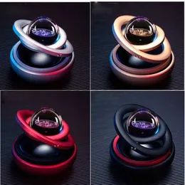 Decorações de interiores Galáxia Ornamentos rotativos de suspensão de anel duplo decoração de perfume solar Carache de levitação magnética R230228