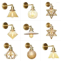 Vägglampa lykta sconces läser glas modern dekor merdiven svarta badrumsarmaturer