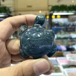 Decorative Figurines Objects & High Quality Natural Crystal Aquatic Agate Tortoise Healing Energy Stone For Home Decoration