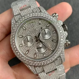 Diamond horloges 40 mm-1.5mm Zwitserland 7750 Automatische mechanische beweging Swarovski staalmateriaal Designer Waterdichte telfunctie C2 Designer Watches