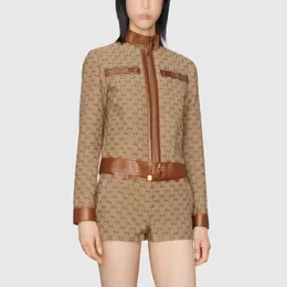 디자이너 여성 재킷 2 조각 세트 바지 반바지의 옷 겉옷 목질 브랜드 의류 롱 슬리브 레저 스타일 스포츠웨어 크기 SML A1311