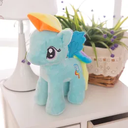 25 cm regnbåge ponny poly plysch leksak söt lila yue docka barn lekkamrat gåva närvarande