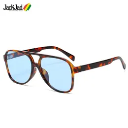 Солнцезащитные очки Jackjad 2021 Fashion Classic Vintage Pilot Style Солнцезащитные очки для женщин Мужчины Cool Gradient Ins Design Design Sun Blanes Shades 3022J230301
