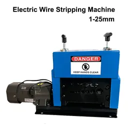 Elektryczna maszyna do usuwania drutu do kabla 1-25 mm 7 ostrzy przenośna striptizerka do recyklingu miedź