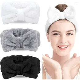 Makeup Brushes 1pcs Flannel Cosmetic Headbands Bowknot Elastic Hair Band Washing Face Shower Spa Bath Soft Women Hairlace Tools