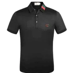 mens T-shirts luxury G Letter polo new fashion classic striped embroidery shirt cotton designer