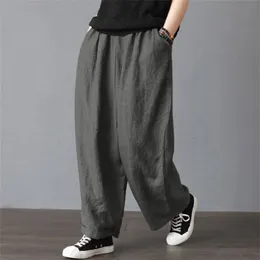 Women's Pants Capris Japanese Streetwear Men's Harem Pants Hip Hop Loose Casual Trousers Elastic Waist Harajuku Style Solid Jogging Pants Big Size 230301