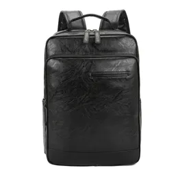 Bolsa masculina de grande capacidade para mochilas masculinas lazer de lazer à prova d'água resistente ao desgaste PU Trend Student Computador 230301