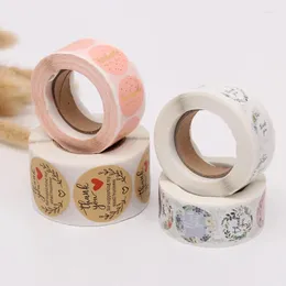 Gift Wrap 500pcs Roll Sealed Sticker Baking Cake Packaging Adhesive 2.5cm Handicraft Decoration Gilded Envelope