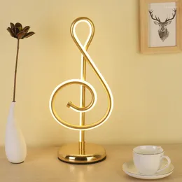 Tischlampen Nordic LED Lampe Dreifarbige Dimmung Musiknote Schreibtischleuchte Aluminium Augenschutz Lesen EU/US/UK Stecker 110-220V