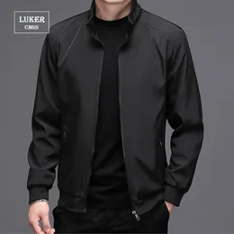 남자 재킷 Luker CMSS Spring Summer Men Business Solid Mens Thin Coats 캐주얼 겉옷 남성 코트 폭격기 재킷 230301