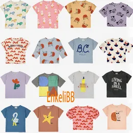 Tshirts enkelibb 2023 aC infantil de verão, camiseta de manga curta da camiseta da criança 23sss meninos roupas de designer roupas de algodão 230301