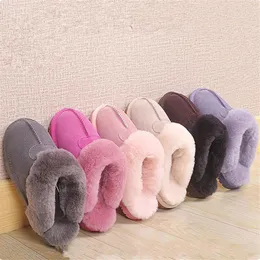 Australië Real Fur Slippers Mens Mens Dames 51250 mode echte lederen mannen u huis winter slipper warme indoor zachte wol h219i