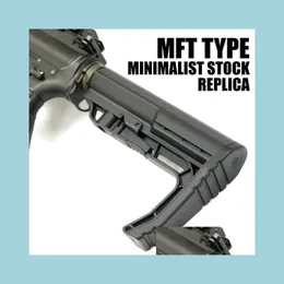 Accesorios tácticos Mft Buttstock Mission Minimalist Hunting Stock ajustable M4 Tail Holder Post Supporter para Airs Swimset Otrim Otdhy