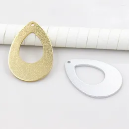 Anhänger-Halsketten (2 Stück/Packung), europäischer und amerikanischer Stil, Wassertropfenform aus Aluminium, für DIY-Ohrring-Halsketten-Zubehör