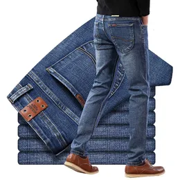 Mäns jeans sulee toppmärke företag denim stretch smala denim byxor mäns avslappnade fulla jeans 230301