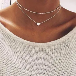 Pendant Necklaces Pcs/Set Fashion Love Heart Necklace For Women Lovely Style Multilayered Chain Choker Party Gifts GirlPendant