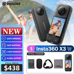 Sports Action Video Cameras Insta360 X3 - Waterproof 360 Action Camera with 1/2" 48MP Sensors 5.7K 360 Active HDR Video 72MP 360 Po 4K Single-Lens 230301