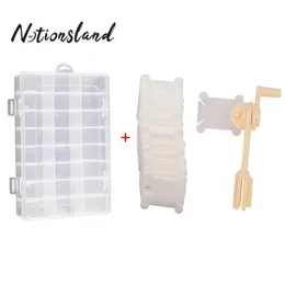 Sewing Notions & Tools 24 Grids Plastic Cross Stitch Embroidery Floss Bobbin Organizer Storage Box With Thread Board Card String Winder