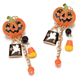 Stud Earrings Fashion Women Halloween Party Fun Pumpkin Ghost Pair Ear Dangle Hoop Drop Jewelry Wholesale