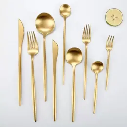 Złotne sztućce Wedding Staliware Gold Cutlery Nóż łyżka stolika ze stoli