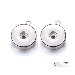 car dvr Charms Noosa Stainless Steel 18Mm Snap Button Pendant Accessories Findings Metal Diy Bracelet Necklace Snaps Jewelry Making Drop Del Dhk5A