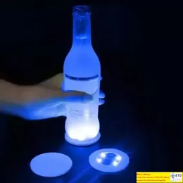 Nowy mrugający blask LED Bottle Bottle Lights Coaster Flashing Cup Mat Bateria zasilana na przyjęcie świąteczne wazę Wazon Dekoracja wazonu