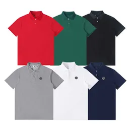 22SS Designer Mens Basic business polos T Shirt fashion brand france T-shirts masculinas braçadeiras bordadas carta Crachás camisa pólo M1