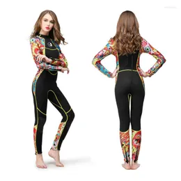 Women's Swimwear Hisea 3mm Women Neoprene Wetsuit Color Stitching Surf Diving Equipment Jellyfish