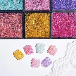 Nail Glitter 6 Grids AB Crystal Dust Micro Zircon Rhinestones DIY Beauty Tiny for 3D Gems Pixie Nails Decorations