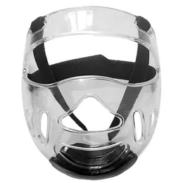 Outdoor Fitness Sprzęt Taekwondo Mask Protector Otwory powietrzne Otwory usta Wyściełane antyatatak Ochronne Sprzęt Przezroczysty Karate Hełm taktyczny pokrywa twarzy 230301