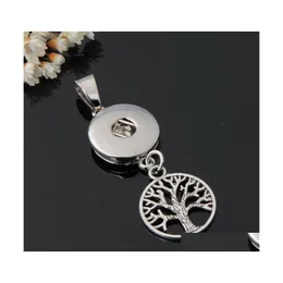 car dvr Charms 2 Styles Tree Of Life Pendant Diy 18Mm Interchangeable Ginger Snaps Buttons Jewelry Necklace Accessory Drop Delivery Findings Dhdab