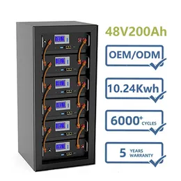 10 سنوات ضمان Solar 10KW Lithium Ion Battery 16S1P LifePo4 Pack Batch 48V 200AH Lithium بطاريات للأنظمة الشمسية